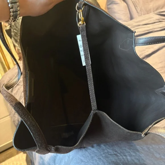 NWT Madewell Shopper Tote in Dark Carob Suede - Picture 9 of 12